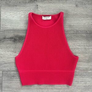 Aritzia Babaton sculpt knit hot pink tank size medium
